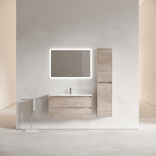 Тумба под раковину Sancos Libra LB100EG 100х50 подвесная цвет коричневый - фото 2